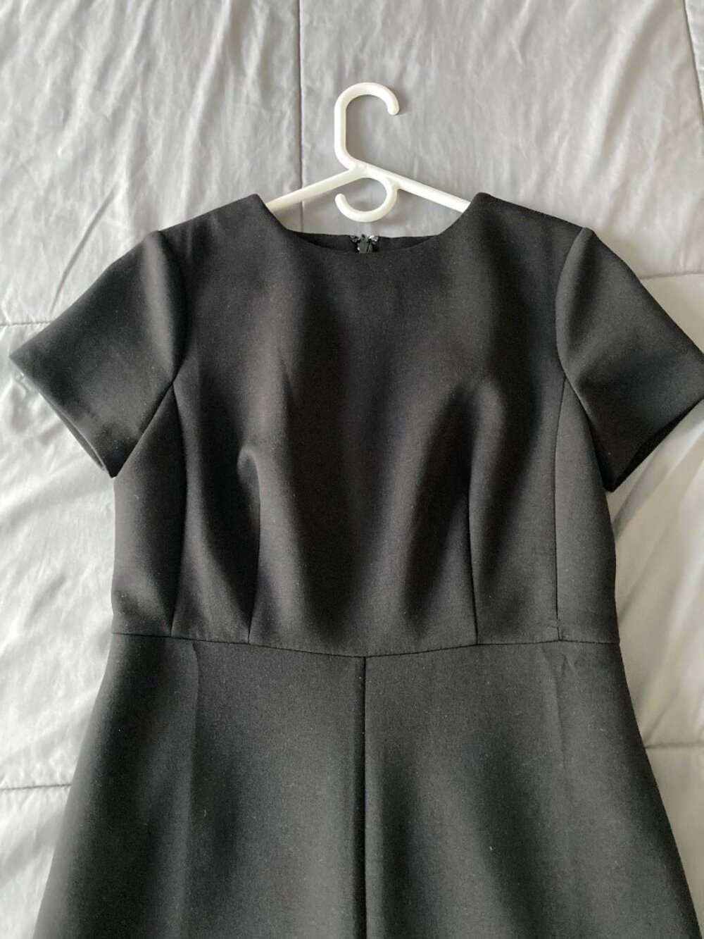 Ann Taylor The Midi Flare Dress in Double Knit Black Size 6 - Picture 8 of 10